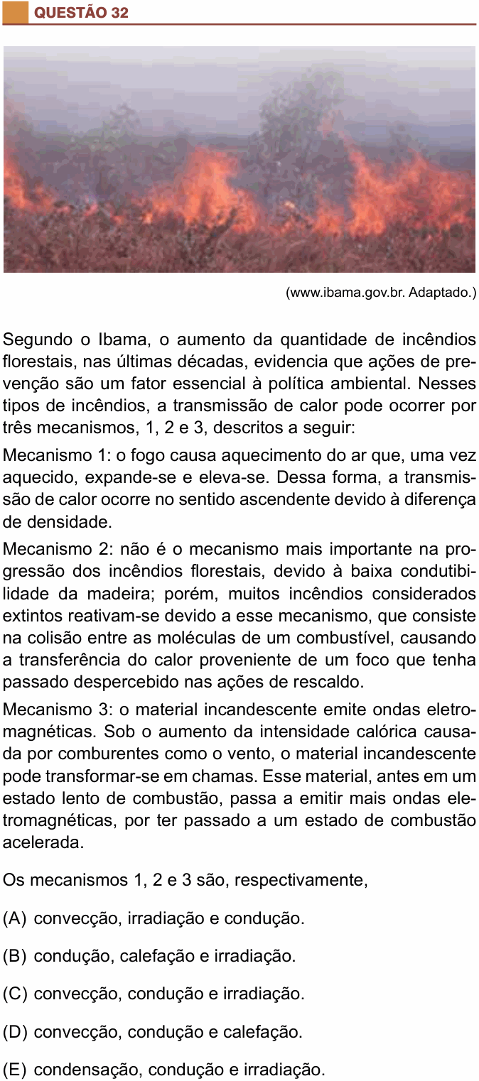 Enunciado da questão 32 de Física do São Camilo 2025 (2º semestre)