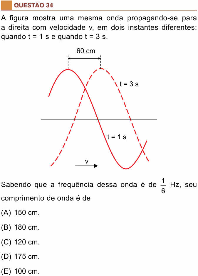 Enunciado da questão 34 de Física do São Camilo 2026