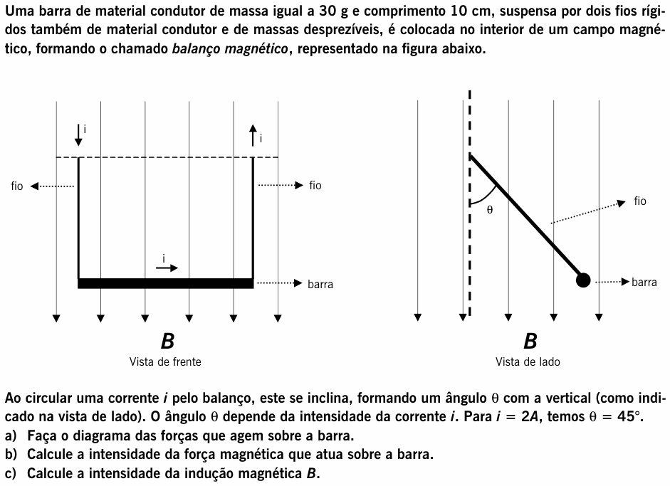 Enunciado da questão 12 de Física do UNICAMP 2000 (2ª fase)