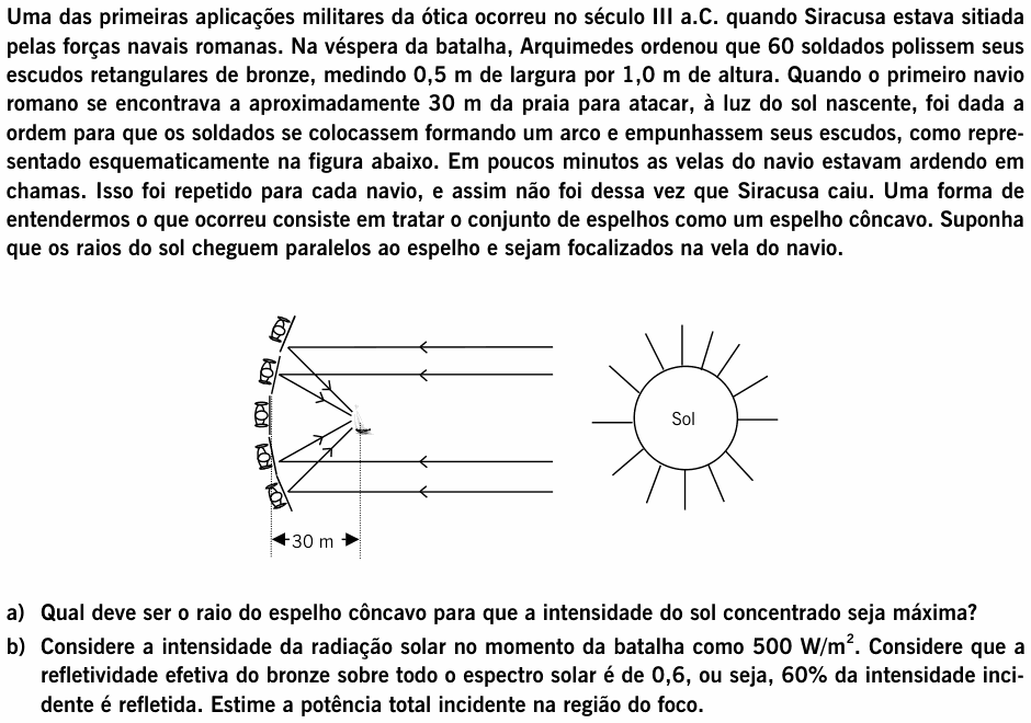 Enunciado da questão 2 de Física do UNICAMP 2000 (2ª fase)