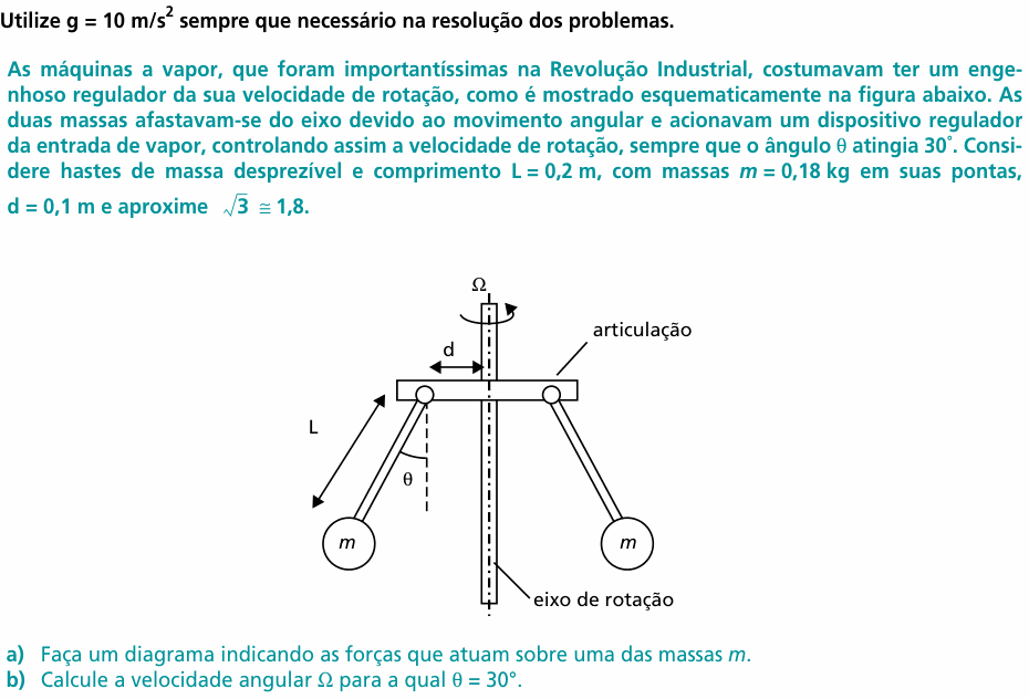 Enunciado da questão 2 de Física do UNICAMP 2001 (2ª fase)