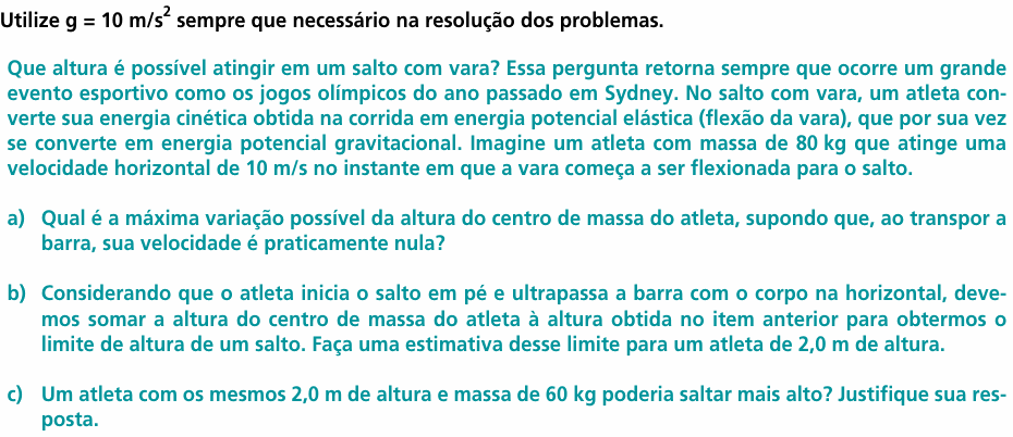 Enunciado da questão 3 de Física do UNICAMP 2001 (2ª fase)