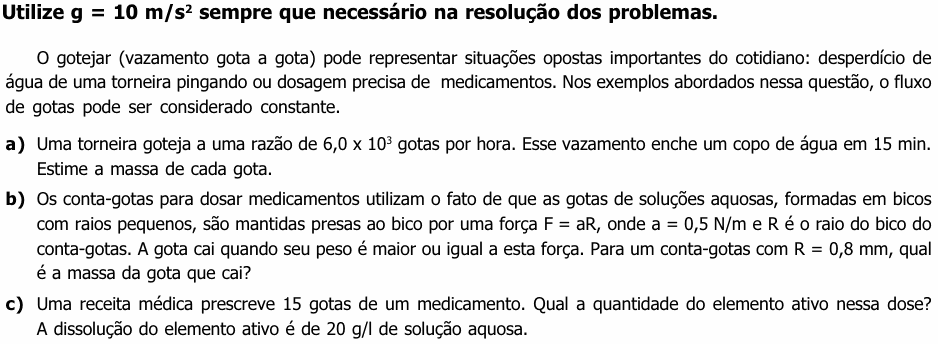 Enunciado da questão 3 de Física do UNICAMP 2002 (2ª fase)