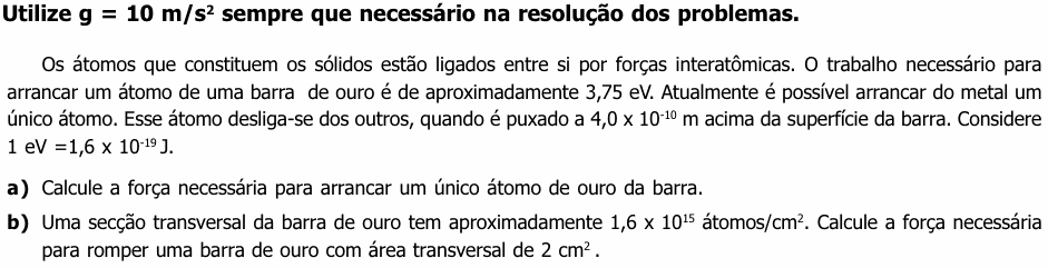 Enunciado da questão 8 de Física do UNICAMP 2002 (2ª fase)