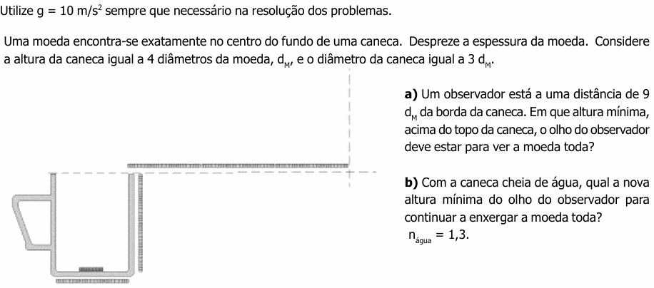 Enunciado da questão 7 de Física do UNICAMP 2003 (2ª fase)