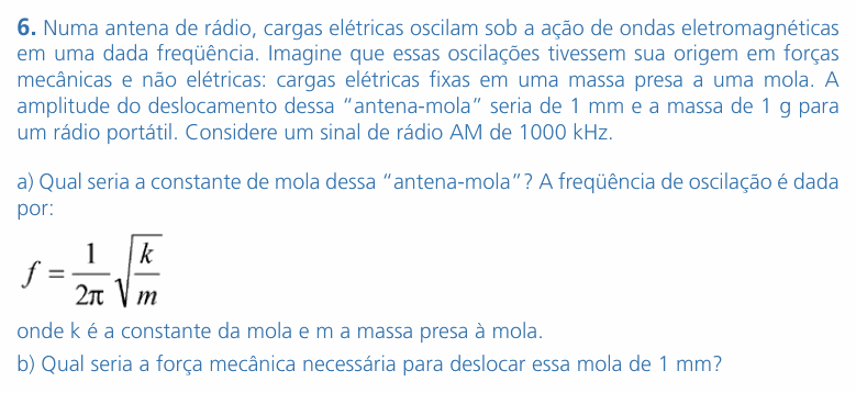 Enunciado da questão 6 de Física do UNICAMP 2005 (2ª fase)