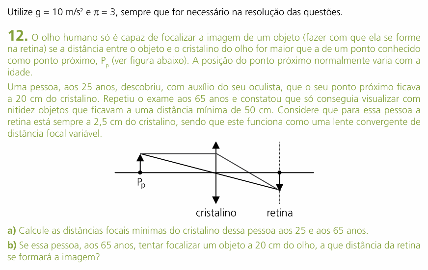 Enunciado da questão 12 de Física do UNICAMP 2006 (2ª fase)