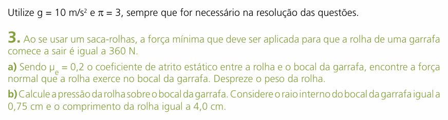 Enunciado da questão 3 de Física do UNICAMP 2006 (2ª fase)