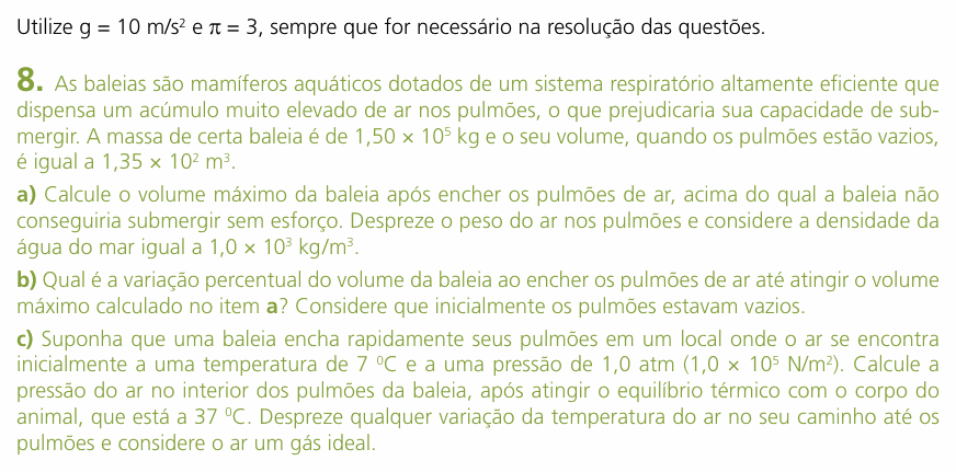 Enunciado da questão 8 de Física do UNICAMP 2006 (2ª fase)