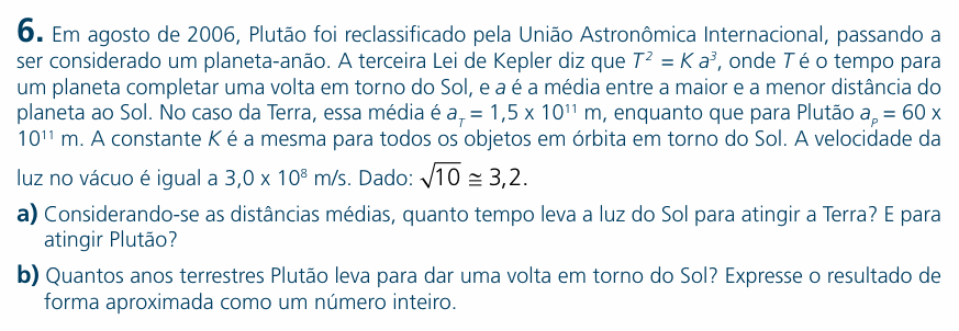 Enunciado da questão 6 de Física do UNICAMP 2007 (2ª fase)