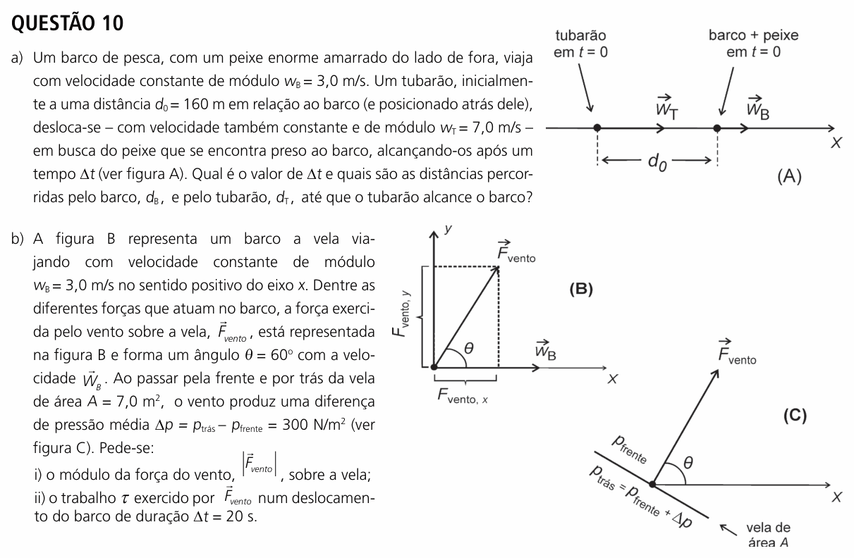 Enunciado da questão 10 de Física do UNICAMP 2024 (2ª fase)