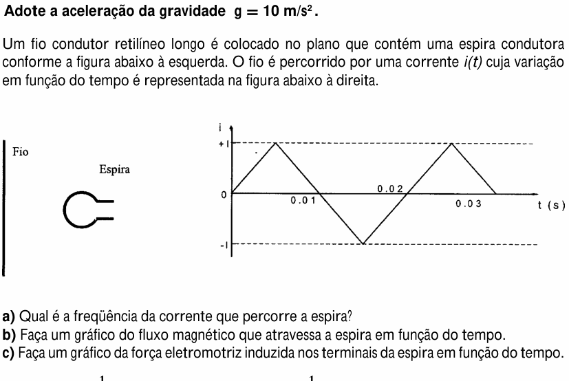 Enunciado da questão 12 de Física do UNICAMP 1998 (2ª fase)