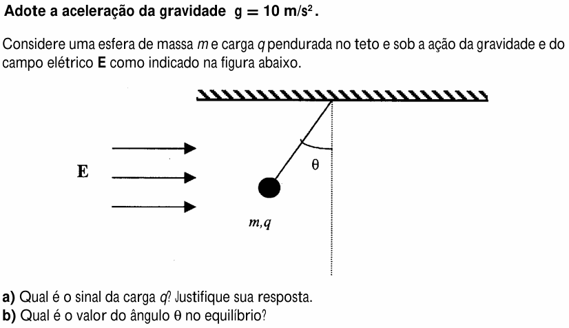 Enunciado da questão 5 de Física do UNICAMP 1998 (2ª fase)