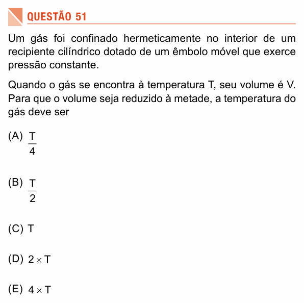 Enunciado da questão 51 de Física do UEA 2018 (SIS, 2ª série)