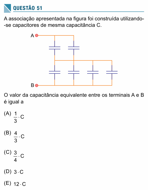 Enunciado da questão 51 de Física do UEA 2019 (SIS, 3ª série)