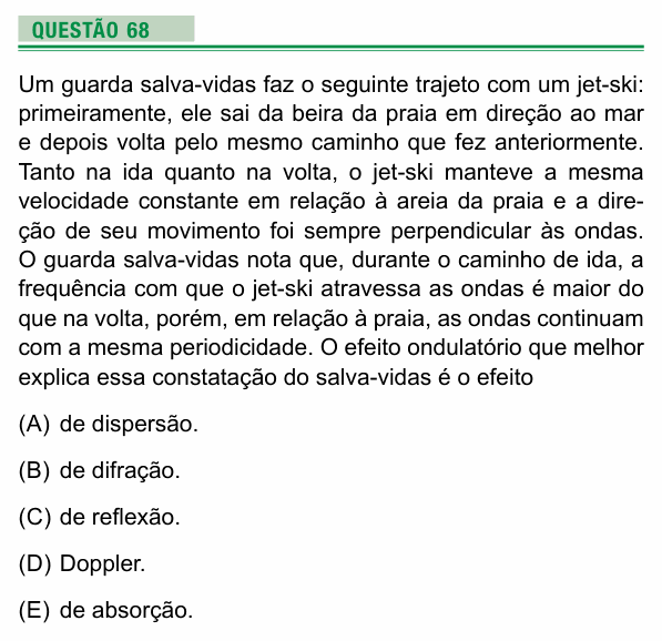 Enunciado da questão 68 de Física do UEA 2021