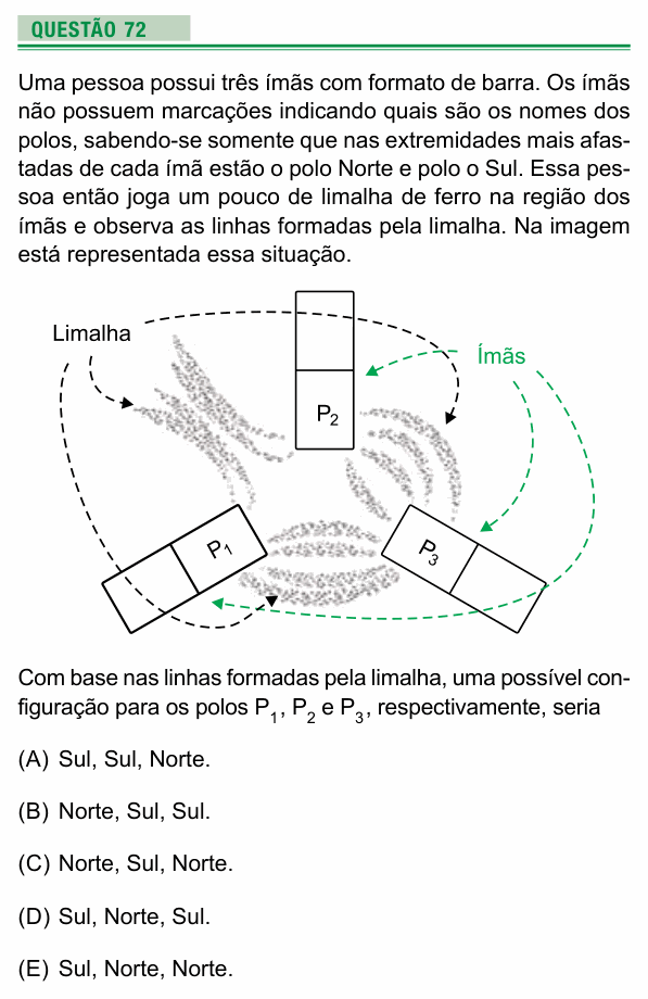 Enunciado da questão 72 de Física do UEA 2021