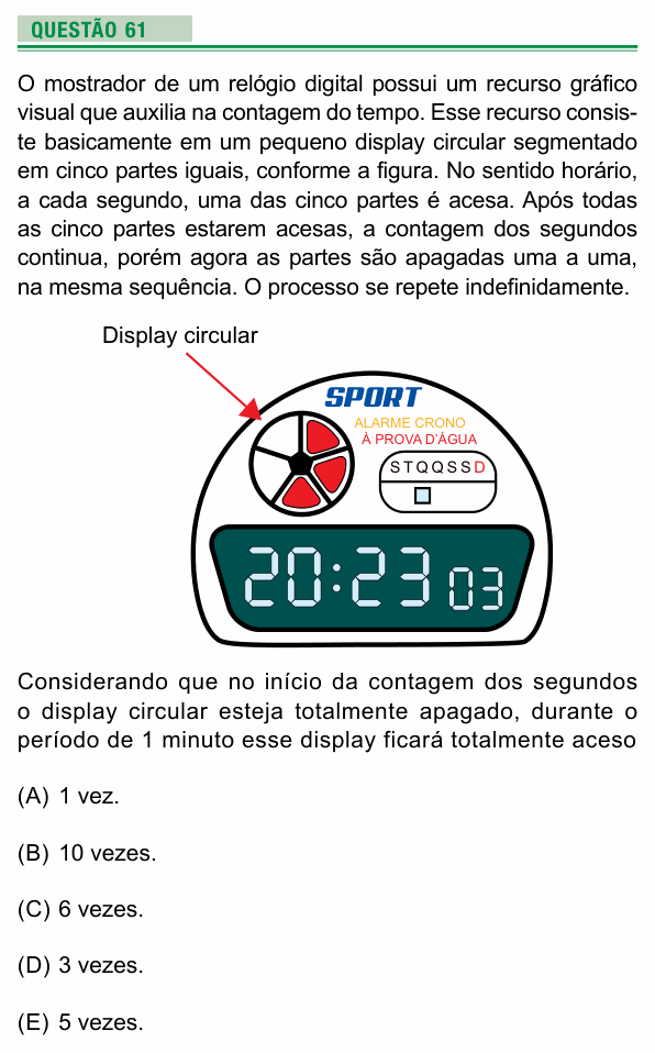 Enunciado da questão 61 de Física do UEA 2024