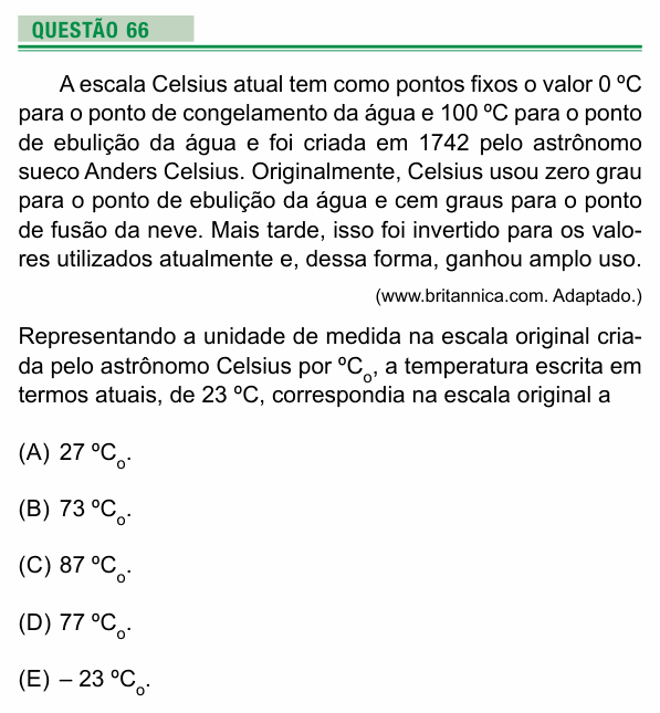Enunciado da questão 66 de Física do UEA 2025
