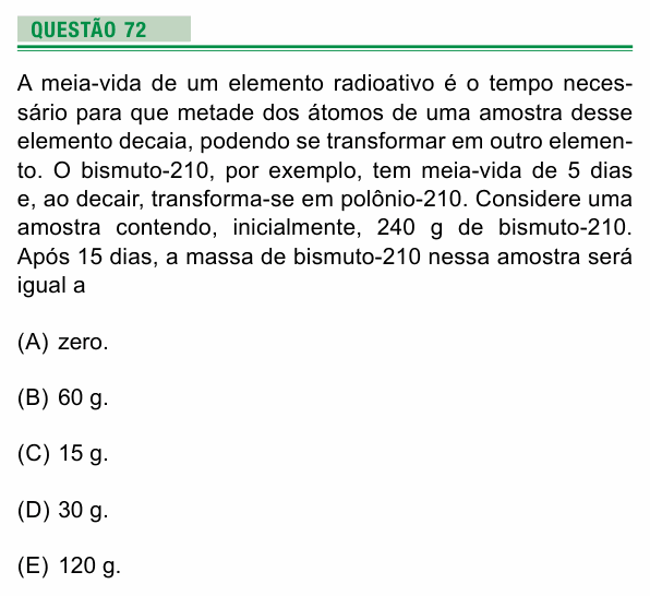 Enunciado da questão 72 de Física do UEA 2025