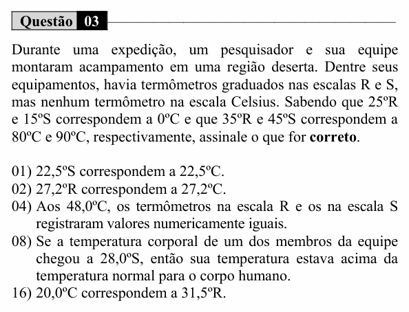 Enunciado da questão 3 de Física do UEM 2017 (Inverno, Conhecimentos Específicos)