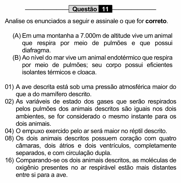 Enunciado da questão 11 de Física do UEM 2022 (PAS, etapa 2)