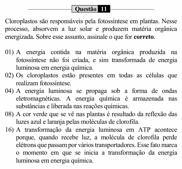 Enunciado da questão 11 de Física do UEM 2023 (PAS, etapa 1)