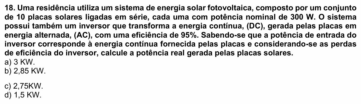 Enunciado da questão 18 de Física do UEMG 2025