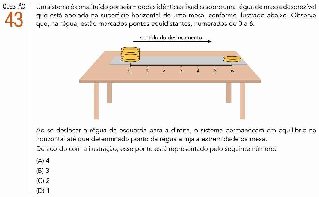 Enunciado da questão 43 de Física do UERJ 2017 (1º Exame de Qualificação)