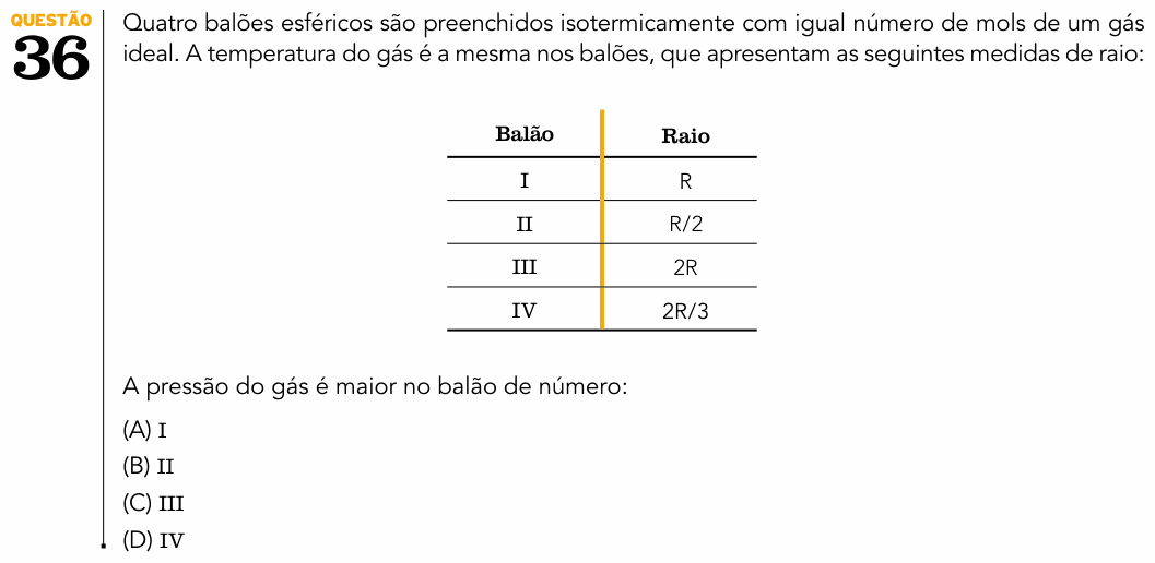Enunciado da questão 36 de Física do UERJ 2018 (2º Exame de Qualificação)
