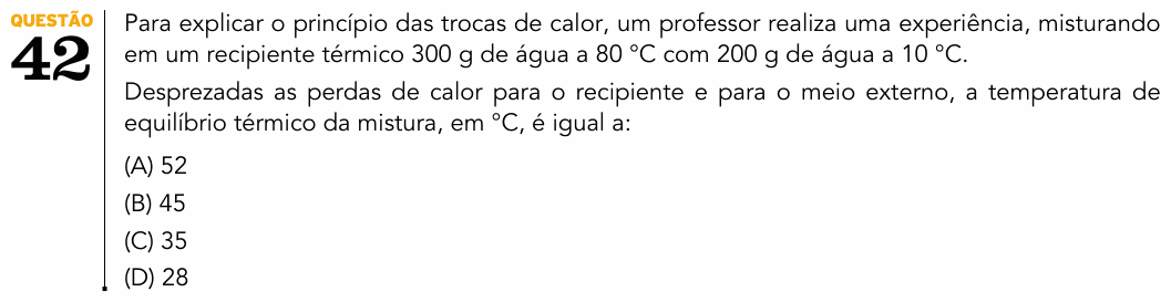 Enunciado da questão 42 de Física do UERJ 2018 (2º Exame de Qualificação)