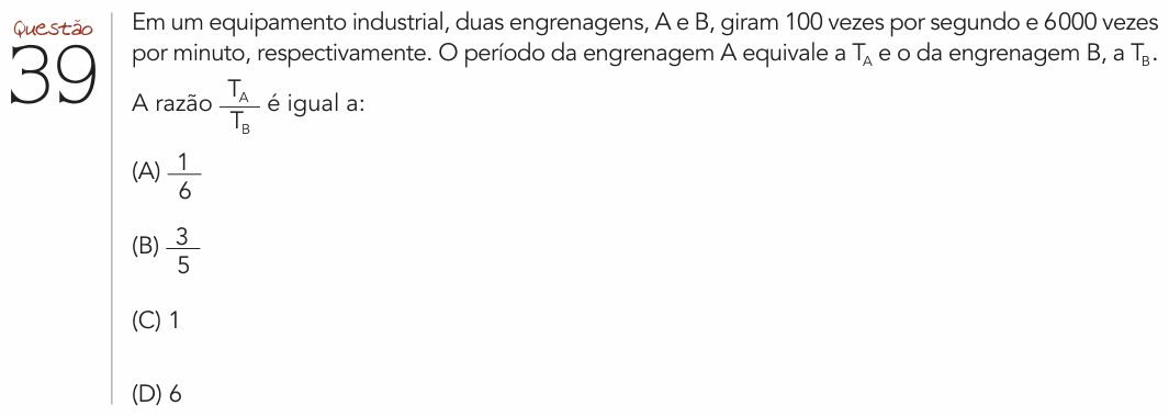 Enunciado da questão 39 de Física do UERJ 2019 (1º Exame de Qualificação)