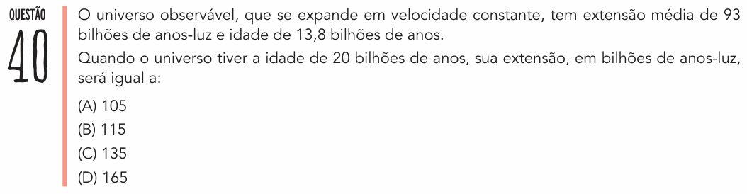 Enunciado da questão 40 de Física do UERJ 2020 (2º Exame de Qualificação)