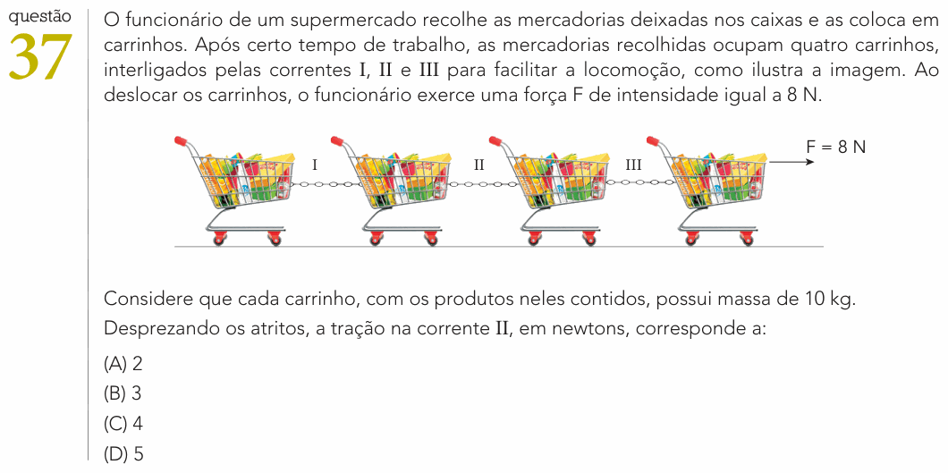 Enunciado da questão 37 de Física do UERJ 2022 (Exame Único)