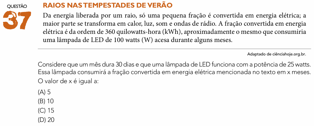 Enunciado da questão 37 de Física do UERJ 2024 (1º Exame de Qualificação)