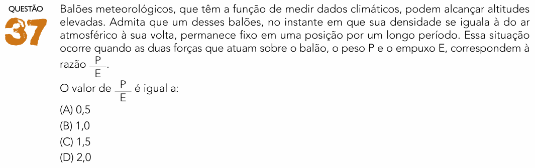 Enunciado da questão 37 de Física do UERJ 2024 (2º Exame de Qualificação)