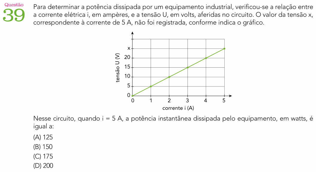 Enunciado da questão 39 de Física do UERJ 2025 (2º Exame de Qualificação)