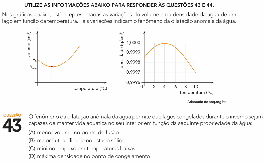 Enunciado da questão 43 de Física do UERJ 2026 (2º Exame de Qualificação)
