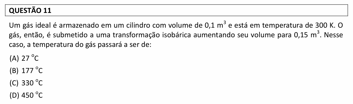Enunciado da questão 11 de Física do UFLA 2023 (PAS, 2ª etapa)