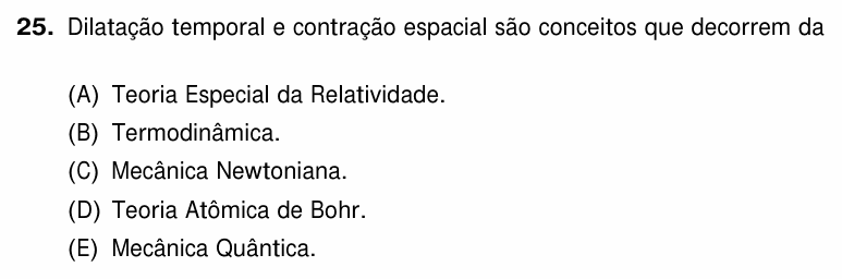 Enunciado da questão 25 de Física do UFRGS 2018