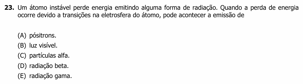 Enunciado da questão 23 de Física do UFRGS 2019