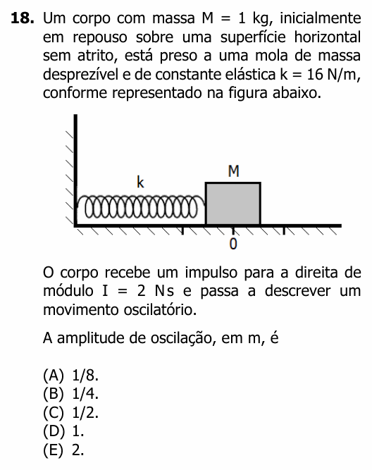 Enunciado da questão 18 de Física do UFRGS 2024