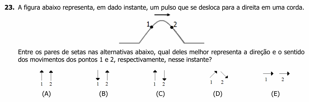 Enunciado da questão 23 de Física do UFRGS 2024
