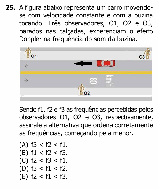 Enunciado da questão 25 de Física do UFRGS 2024