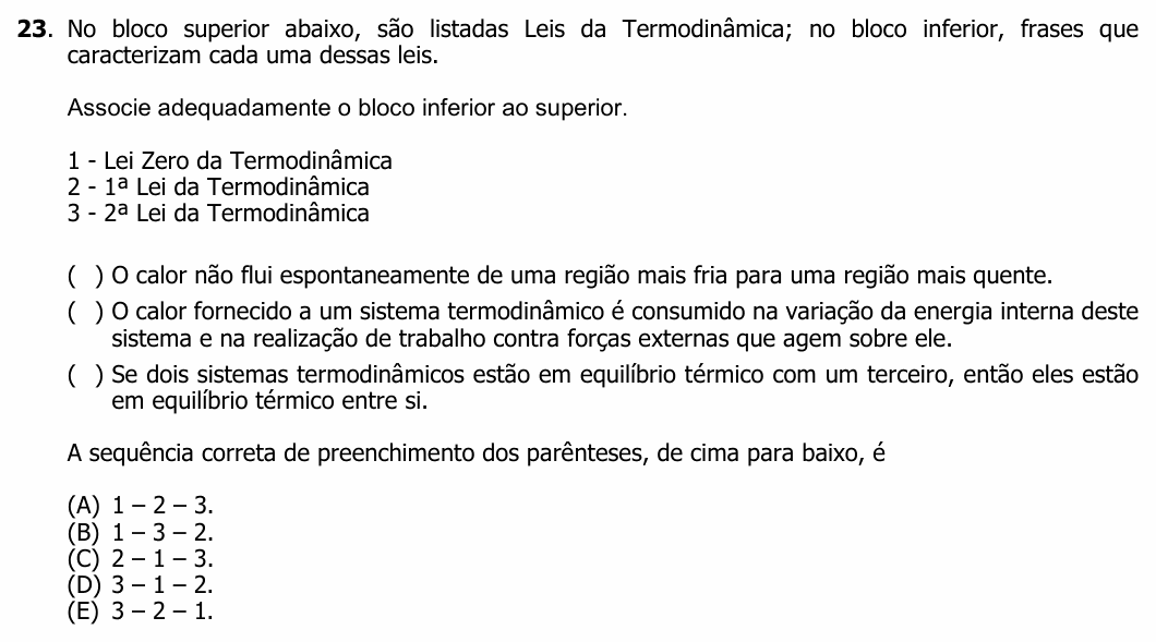 Enunciado da questão 23 de Física do UFRGS 2025