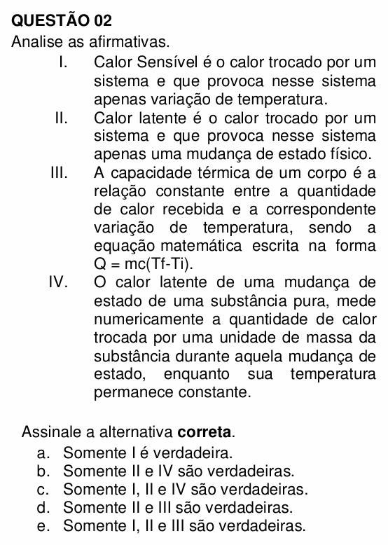 Enunciado da questão 2 de Física do UNEMAT 2010