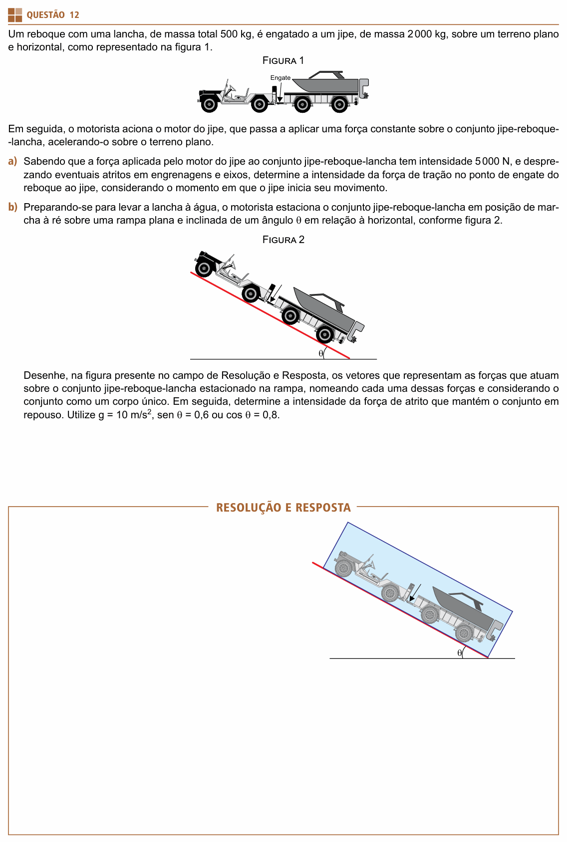 Enunciado da questão 12 de Física do UNIFESP 2021