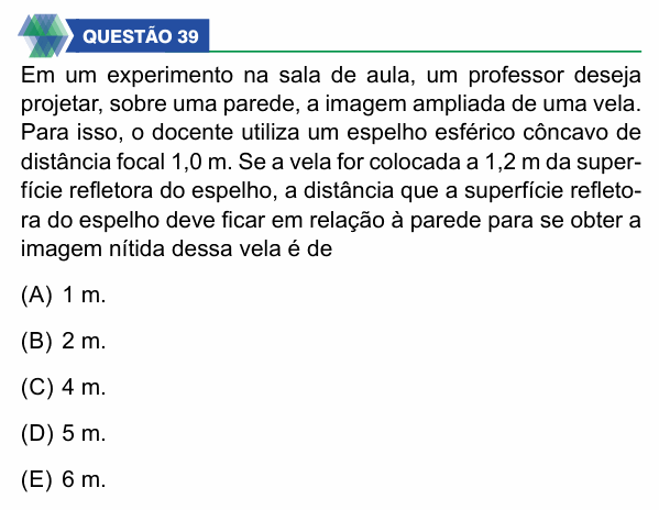 Enunciado da questão 39 de Física do UNIFIMES 2026 (Mineiros, 1º semestre)