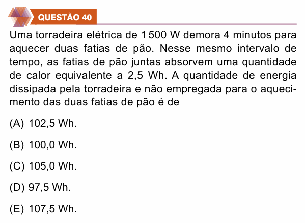 Enunciado da questão 40 de Física do UNIFIMES 2026 (Trindade, 1º semestre)