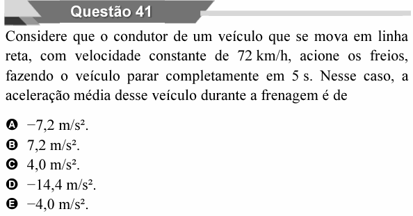 Enunciado da questão 41 de Física do UNIFAL 2026
